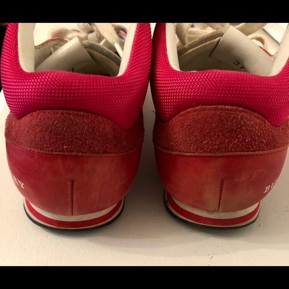 Burberry pink/red suede+leather sneakers (size 7) - Picture 3 of 7